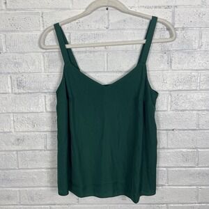 Lilly Pulitzer Nadia Satin Cami Womens Size 00 Evergreen Green Sleeveless Top